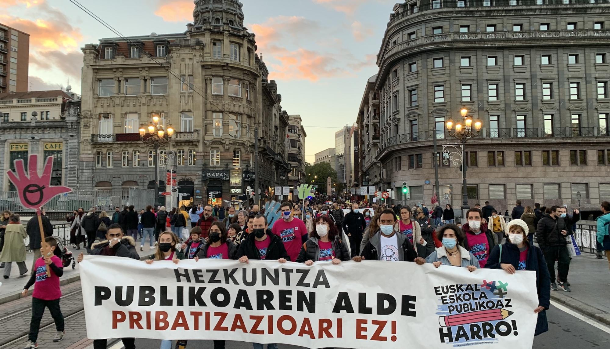 manifestación escuela pública bilbao